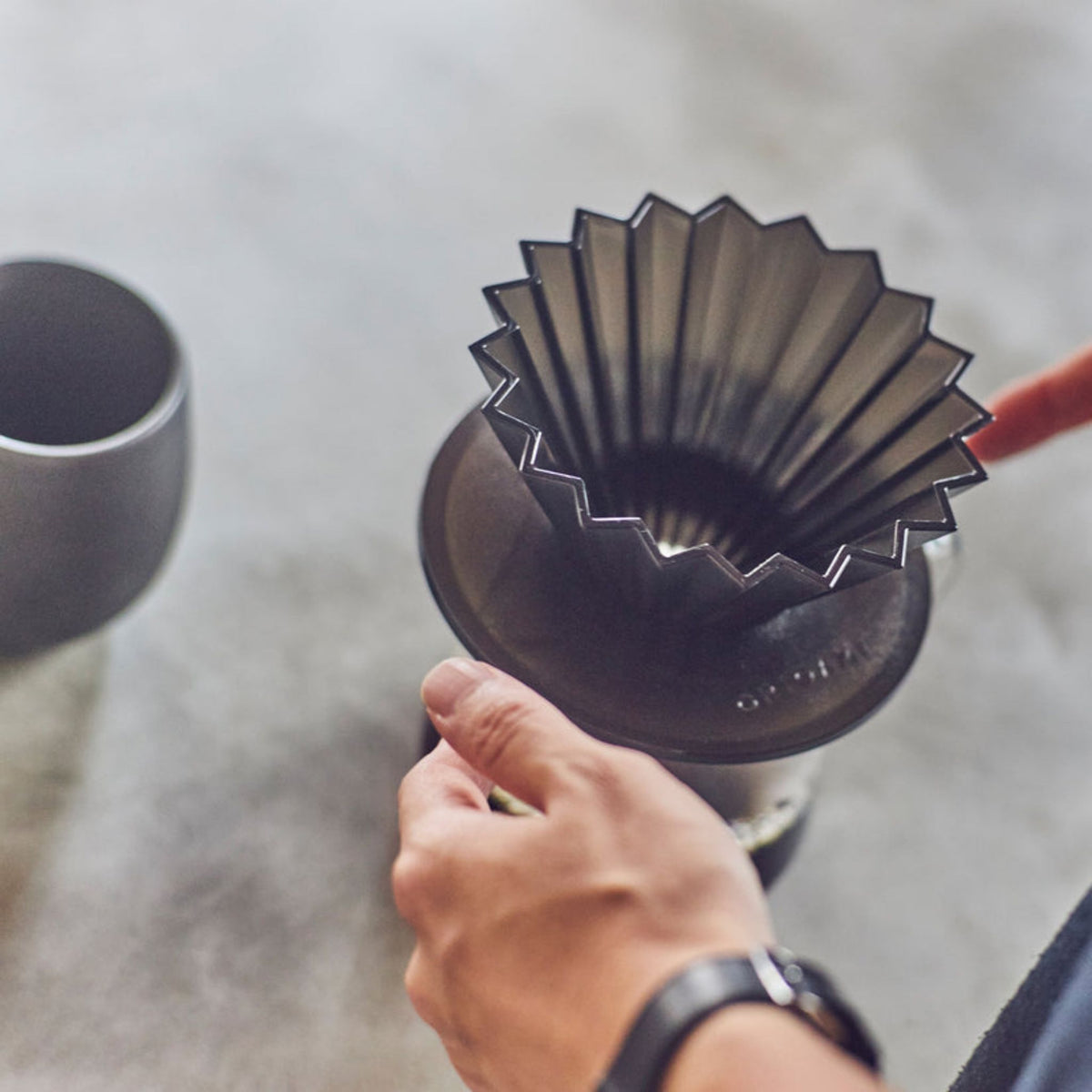 Origami dripper holder - Black